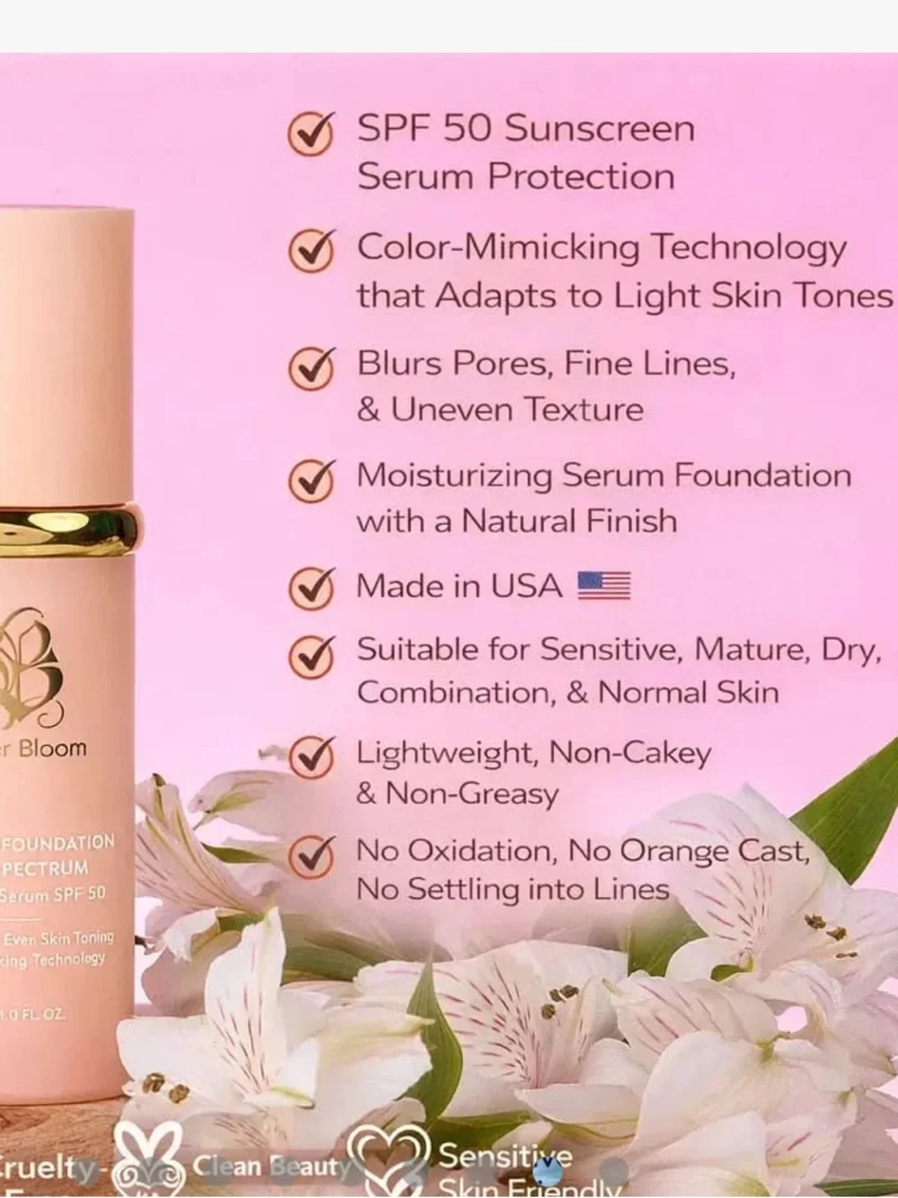 Forever Bloom Biomimic Foundation Shade Light